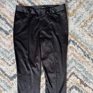 Silky/satin-y seamed dress trousers